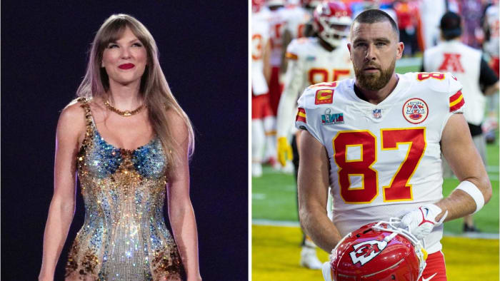 Taylor Swift and Kansas City Chiefs tight end Travis Kelce have been linked as “hanging out.”